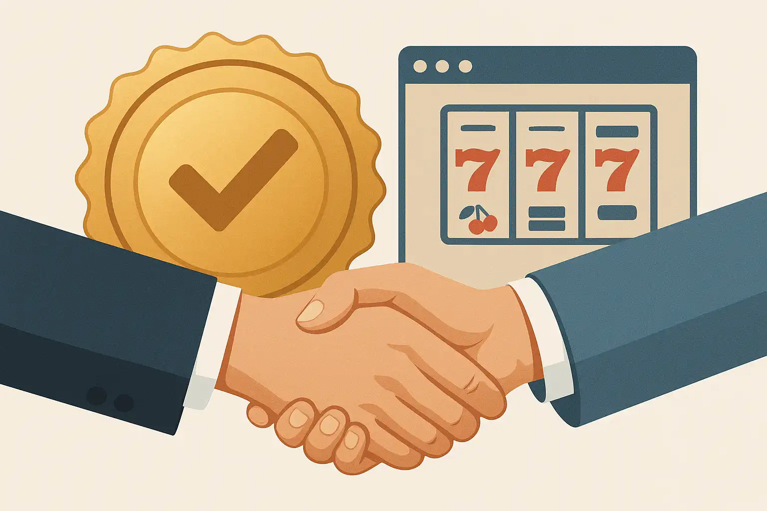 Gold seal representing trust and licensing for Westio Casino